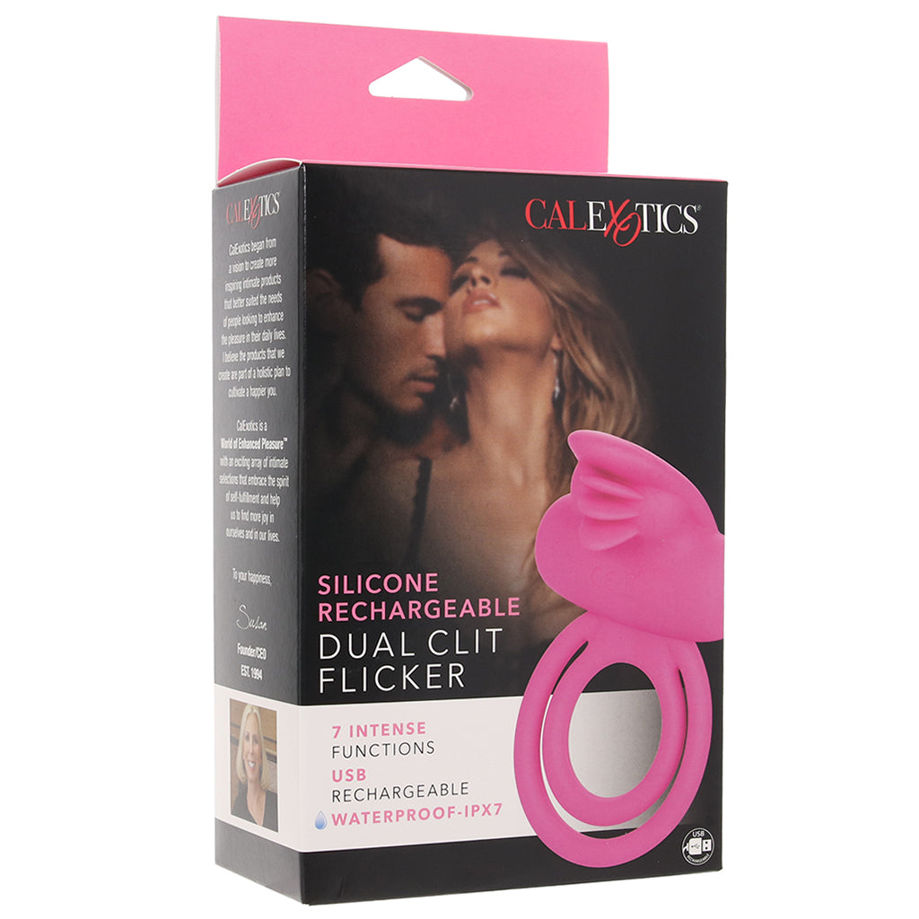 Dual Clit Flicker Vibrating Cock Ring in Pink PinkCherry Dual Clit Flicker Vibrating Cock Ring in Pink PinkCherry