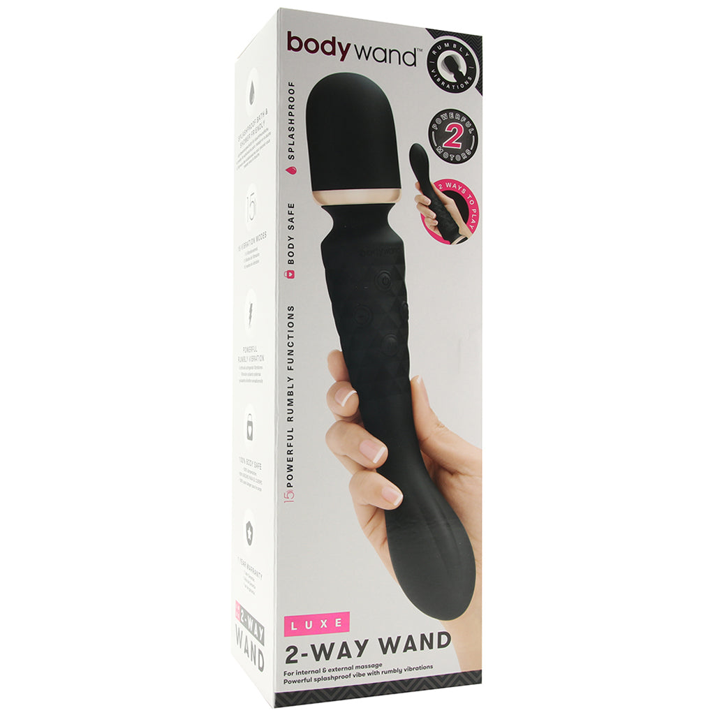 BodyWand Luxe 2-Way Wand in Black PinkCherry BodyWand Luxe 2-Way Wand in Black PinkCherry