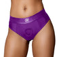 Ouch! Vibrating Purple Strap-on Strappy Thong in M/L
