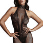 Le Désir Black Fishnet and Lace Bodystocking in OS
