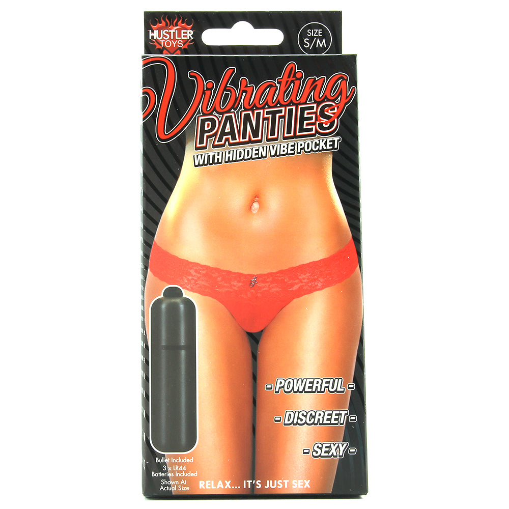 Vibrating Panties with Hidden Vibe Pocket Red /M PinkCherry Vibrating Panties with Hidden Vibe Pocket Red /M PinkCherry