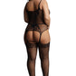 Le Désir Fishnet and Lace Suspender Bodystocking in OSXL