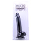 Basix 9 Inch Suction Cup Dildo in Black