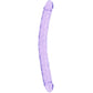 RealRock Crystal Clear Jelly 18 Inch Double Dildo in Purple