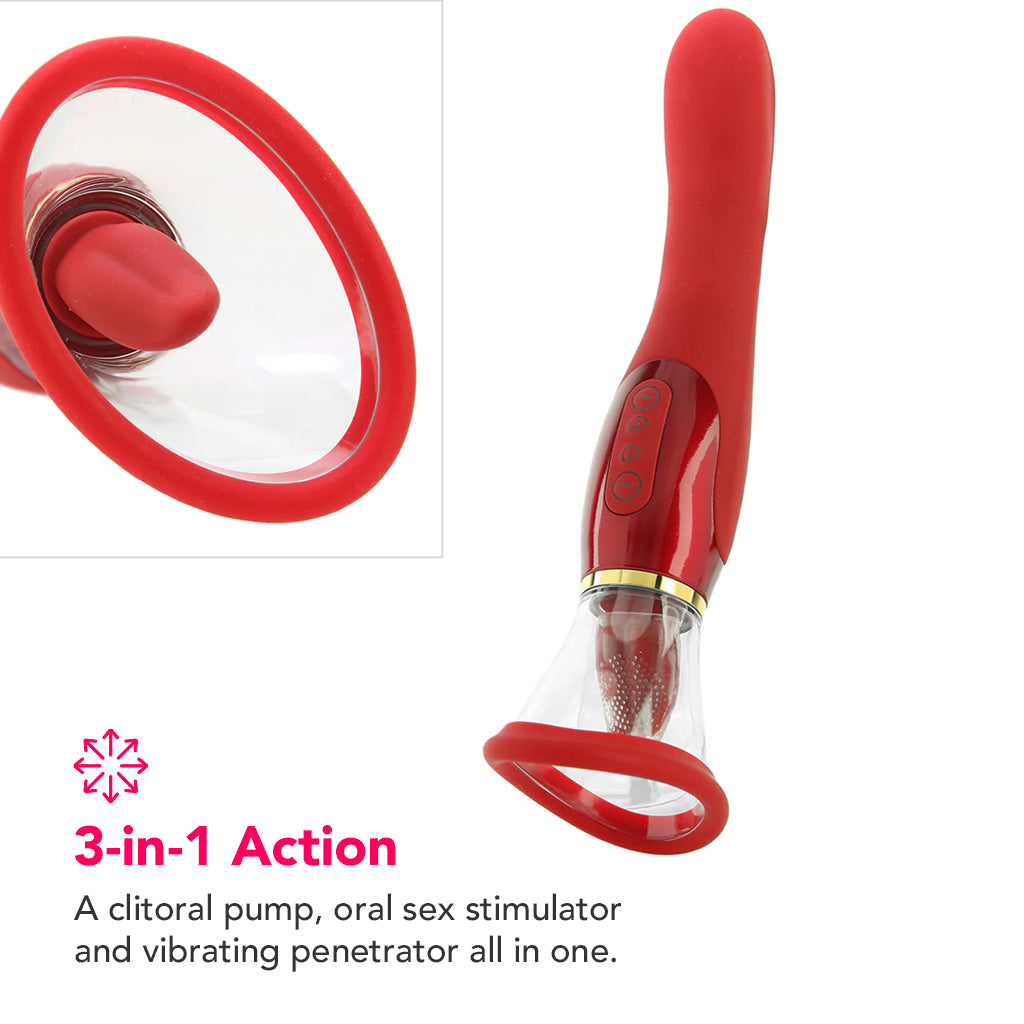 Luxury Edition Ultimate Pleasure Clitoral Pump Vibe PinkCherry Luxury Edition Ultimate Pleasure Clitoral Pump Vibe PinkCherry