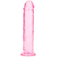 RealRock Crystal Clear Jelly 7 Inch Dildo in Pink