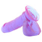 Crystal Jellies 7 Inch Realistic Cock with Balls in Purple
