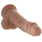 Silicone Studs Dual Density 5 Inch Dildo in Brown