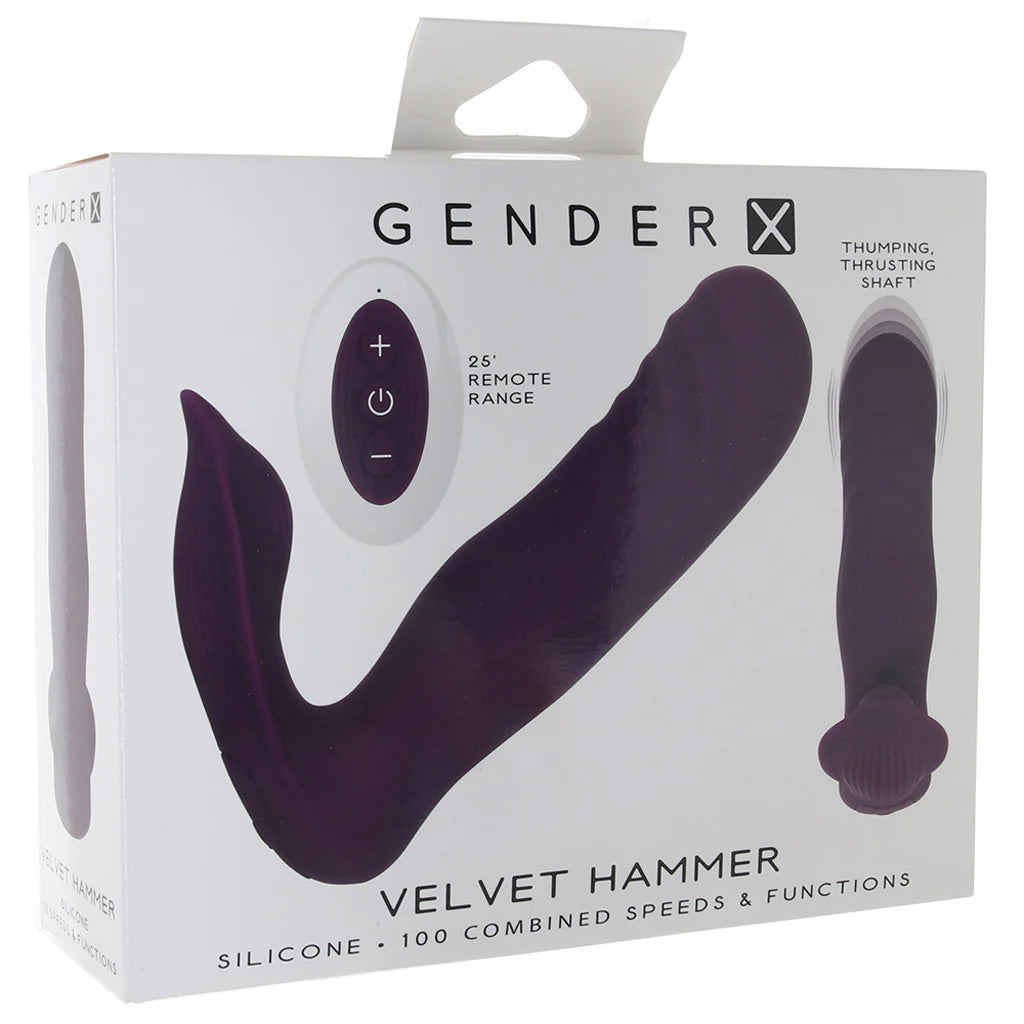 Gender X Velvet Hammer Remote Wearable Vibe PinkCherry Gender X Velvet Hammer Remote Wearable Vibe PinkCherry