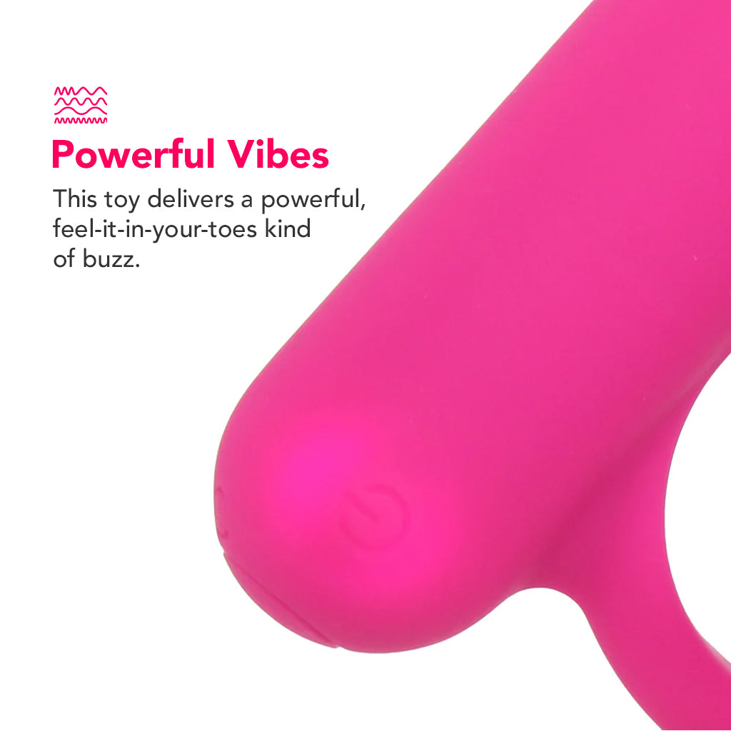 Double Diver Vibrating Ring PinkCherry Double Diver Vibrating Ring PinkCherry