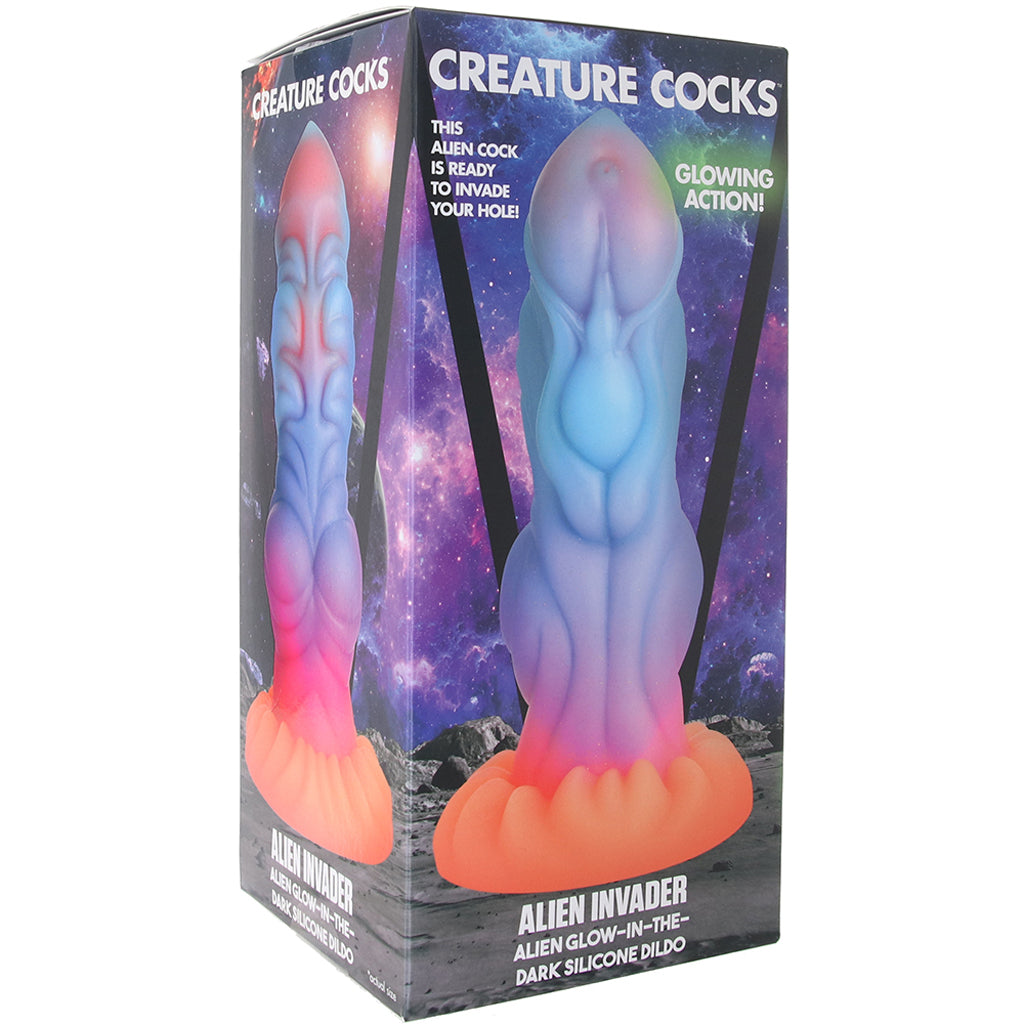 Creature Cocks Alien Invader Glow-in-the-Dark Dildo PinkCherry Creature Cocks Alien Invader Glow-in-the-Dark Dildo PinkCherry